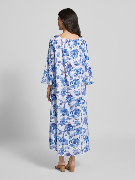 Christian Berg Woman Midikleid mit Rundhalsausschnitt Blau 5