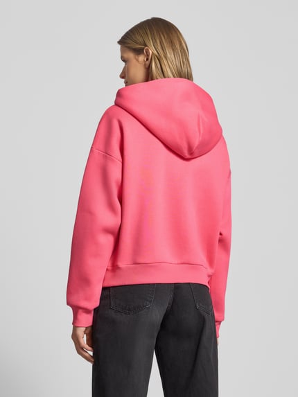REVIEW Oversized Sweatjacke mit Kapuze Neon Pink 5