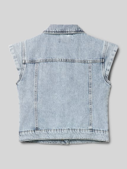 Blue Effect Jeansweste mit Umlegekragen Hellblau 3