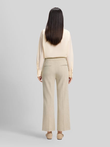 BOSS Korte fit broek met uitlopende pijp model 'TALIA-CROP' Beige - 5