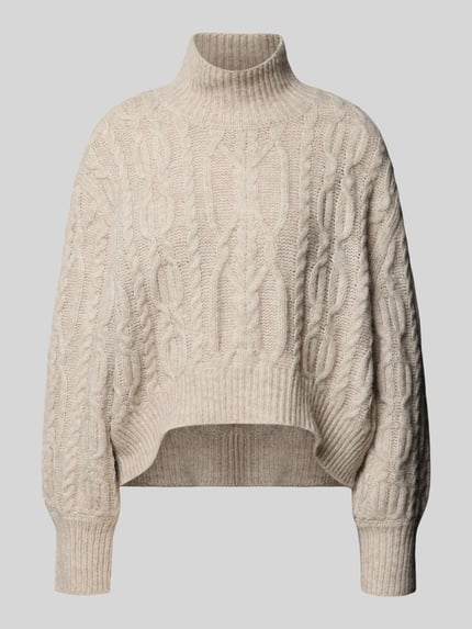 ONLY Pullover mit Zopfmuster-Struktur Sand Melange 2