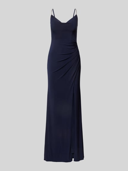 LUXUAR FASHION Abendkleid mit Ziersteinbesatz Marine 2