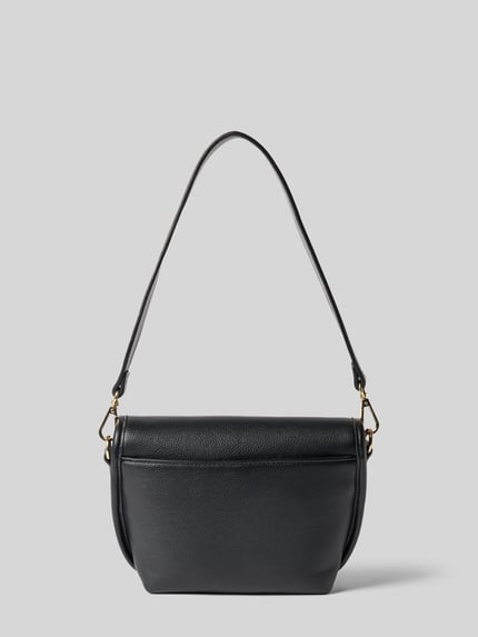 Produktfoto, schwarze Umhängetasche mit Label-Schriftzug Modell 'HAIL' von Valentino Bags, Damen Umhängetasche, glatte Oberfläche