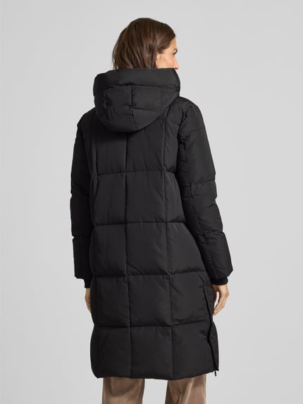 MOS MOSH Lange donsjas met capuchon, model 'Nova' Zwart - 5