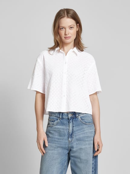 Jake*s Casual Hemdbluse in kurzärmeligem Design Weiss 4