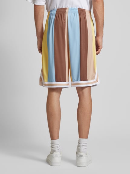 Karl Kani Loose Fit Shorts mit Label-Stitching Hellbraun 5