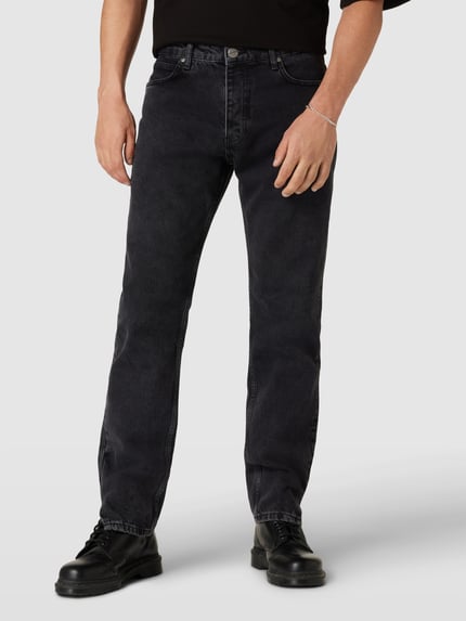 PEGADOR Jeans mit Label-Stitching Modell 'Carpe' Black 4