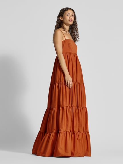 Jake*s Cocktail Abendkleid im Stufen-Look Dunkelorange 1