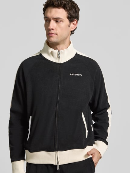 RETERNITY Regular Fit Sweatjacke aus elastischem Material-Mix Black 3