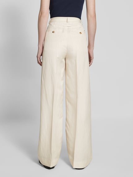 Tommy Hilfiger Wide leg stoffen broek met persplooien Zand - 5