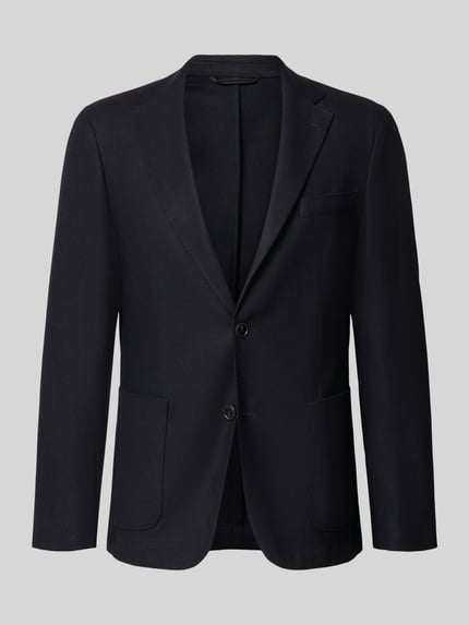 Marynarka w kroju slim fit z dodatkiem żywej wełny model 'P-Hanry-WG-264' Shop The Look MANNEQUINE