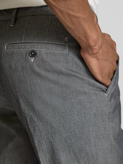 Marc O'Polo Tapered Anzughose aus Baumwoll-Mix Modell 'MOROT' Mittelgrau 3