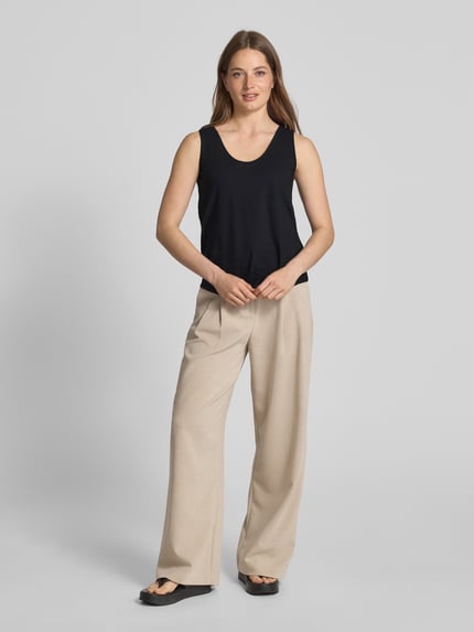 DRYKORN Top met bandjes en ronde hals, model 'SAIMI' Zwart - 1