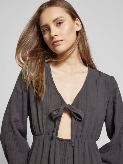 ONLY Mini-jurk met ballonmouwen, model 'THYRA' Antraciet - 3