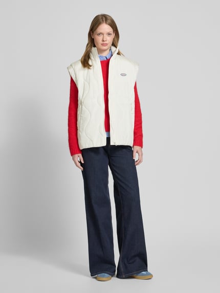 American Vintage Steppweste mit Label-Badge Modell 'IFABAY' Offwhite 1