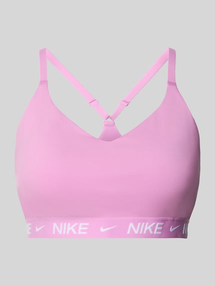 Nike Training Sport-BH mit Label-Bund Pink 1