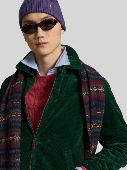 Polo Ralph Lauren regular fit blouson van katoen-corduroy Donkergroen - 3