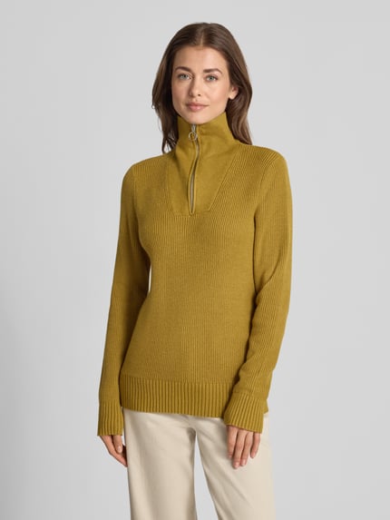 Christian Berg Woman Regular Fit Strickpullover aus Viskose-Mix Senf Melange 4