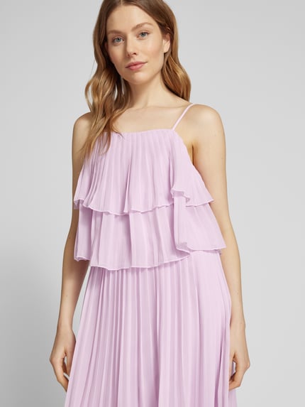 VILA Fließendes Maxikleid mit Volants Modell 'CHIFFON' Rosa 3