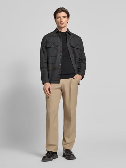 JACK & JONES Premium Freizeithemd mit Knopfleiste Modell 'RAYLE' Anthrazit 1