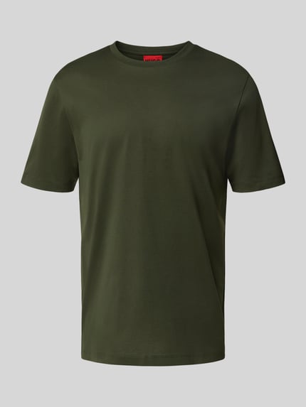 HUGO Slim Fit T-Shirt aus reiner Baumwolle Modell 'DIMERSTEE' Dunkelgruen 2