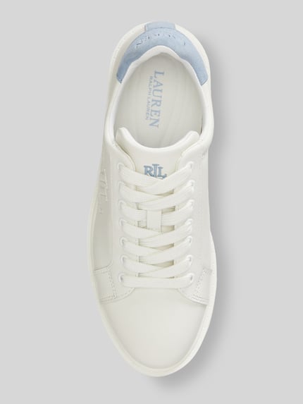 Lauren Ralph Lauren Sneaker aus echtem Leder mit Logo-Stitching Weiss 3