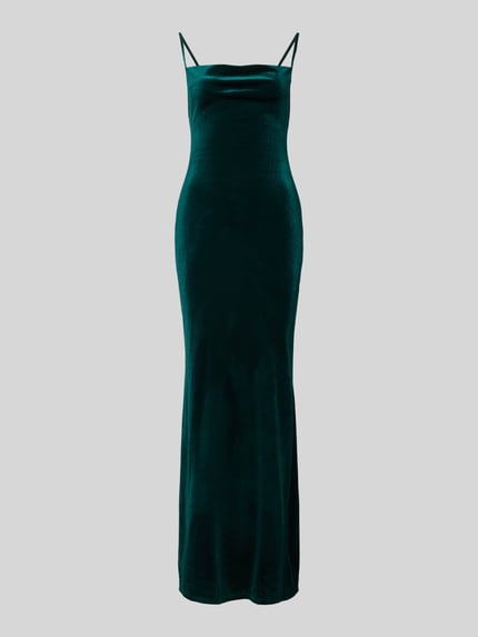 Lipsy Abendkleid mit Spaghettiträgern Dunkelgruen 2