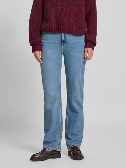 MANGO Straight Leg Jeans im 5-Pocket-Design Jeansblau 4