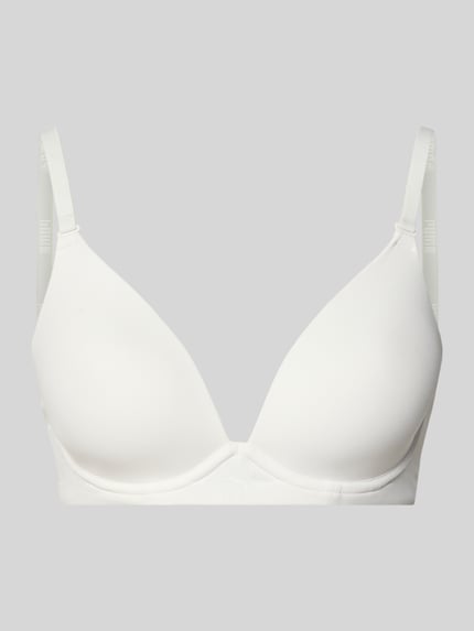 Produktfoto, BH mit Logo-Print und verstellbaren Trägern von PUMA, Materiaalmix met stretch, nauwsluitend, Gevoerd, logoprint, verstelbare bandjes, haakjessluiting