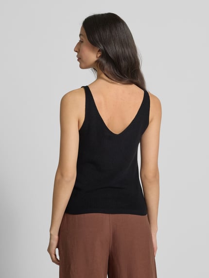 VERO MODA Regular Fit Tank Top in Strickoptik Modell 'NEWLEX' Black 5