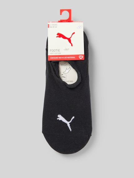 PUMA Sneakersokken met labeldetails in een set van 2 paar Zwart - 3