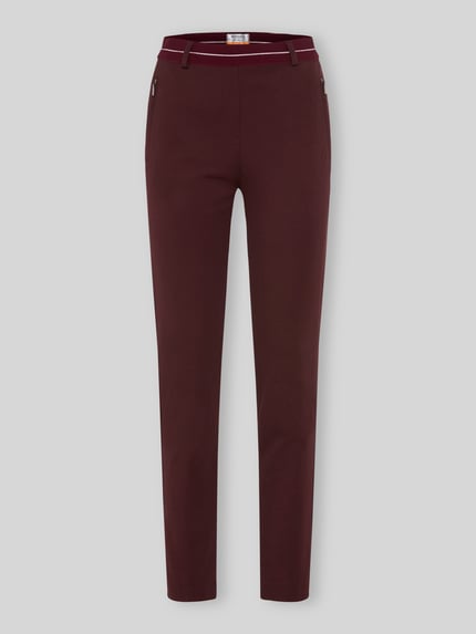 Raphaela By Brax Super slim fit broek van viscosemix model 'LILLYTH' Bordeaux - 2