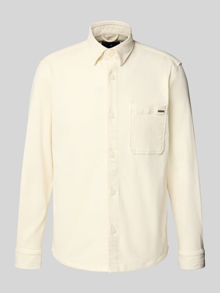 JOOP! COLLECTION Regular Fit Hemdjacke mit Brusttasche Modell 'Kalan' Offwhite 2