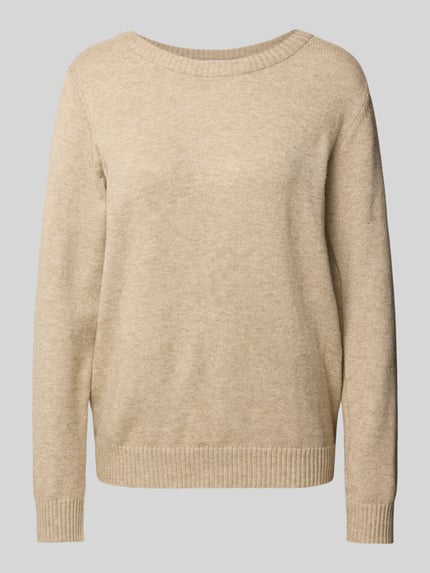 VILA Strickpullover mit Rundhalsausschnitt Modell 'Viril' Offwhite 2