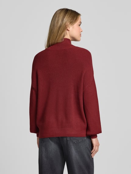 MSCH Copenhagen Strickpullover aus Viskose-Mix Modell 'Magnea' Dunkelrot 5