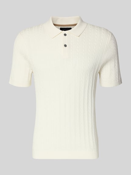 Slim Fit Poloshirt in Strick-Optik Shop The Look MANNEQUINE