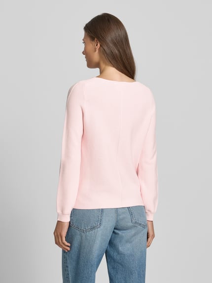 Christian Berg Woman Regular fit shirt met lange mouwen van puur katoen in gebreide look Lichtroze - 5