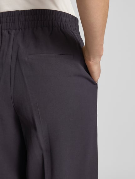 VERO MODA Weite Hose aus Viskose-Mix Modell 'CARMEN' Dunkelblau 3
