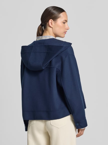 Weekend Max Mara Regular Fit Wolljacke mit seitlichen Eingrifftaschen Modell 'WKDRIDENTE' Marine 5