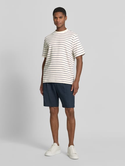 Selected Regular Fit T-Shirt aus Baumwoll-Mix Modell 'DJANGO' Ecru 1