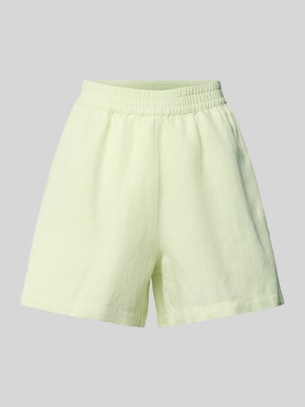 relaxed fit short van mix van linnen en viscose model 'TALLAN' Shop The Look MANNEQUINE