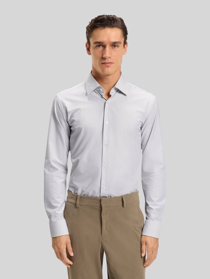 BOSS Slim fit zakelijk overhemd met kentkraag, model 'HANK' Hazelnoot - 4