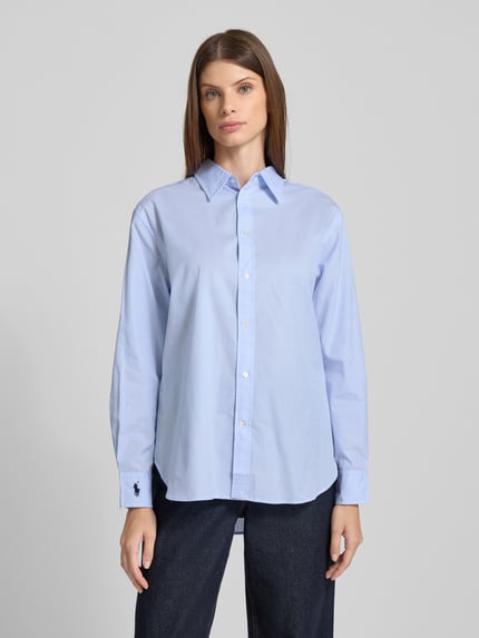 Polo Ralph Lauren Hemdbluse mit Knopfleiste Hellblau 4