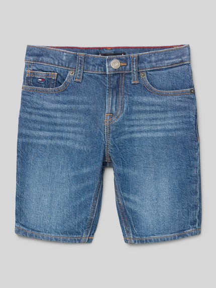 Tommy Hilfiger Kids Korte jeans met logostitching, model 'SCANTON' Blauw - 1