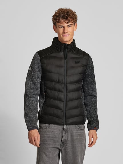Superdry Jack met opstaande kraag en labelstitching Zwart - 4