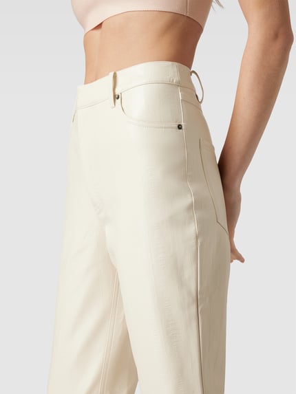 ROTATE Bootcut fit jeans met structuurpatroon Ecru - 3