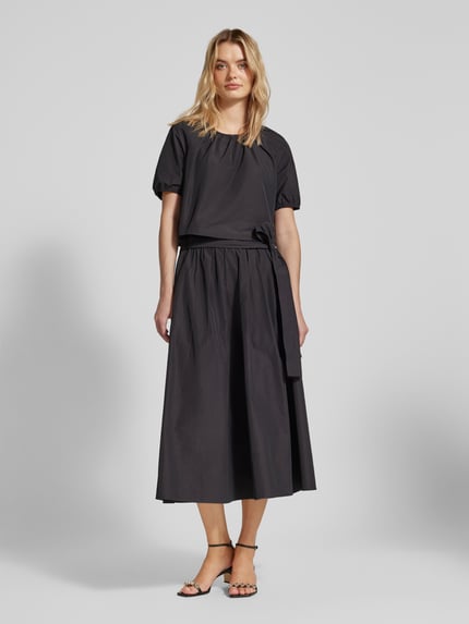 Christian Berg Woman Selection Relaxed fit blouse met ronde hals Zwart - 1