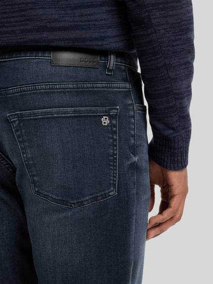 BOSS Orange Regular Fit Straight Fit Jeans mit Logo-Detail Blau 3