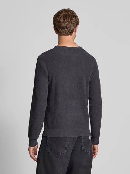 Blend Strickpullover mit Rundhalsausschnitt Modell 'DANTE' Anthrazit 5