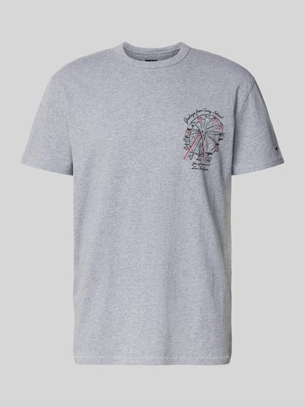 Tommy Jeans Regular Fit T-Shirt aus reiner Baumwolle Hellgrau Melange 2